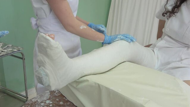 Plaster Long Leg Cast 1