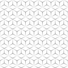 Seamless hexagonal geometric pattern, wallpaper, silver and white