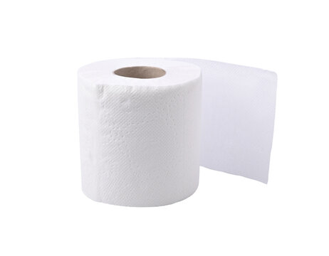 Toilet paper, white tissues on transparent png