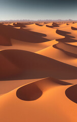 Fototapeta na wymiar Desert Sand Mountain Scenery. Ai generated technology