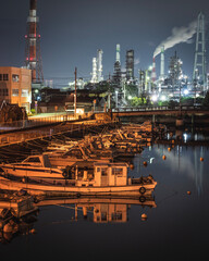 Obraz premium 四日市コンビナート夜景