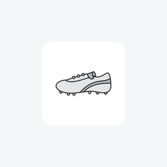 Golf Shoes Fairway FootwearSimple and sleek Flat Icon Design on White background

