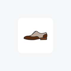  Brogues Classic Detail Minimalist Flat Icon 

