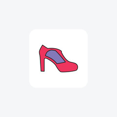  Mary Janes Vintage CharmSimple and sleek Flat Icon Design on White background

