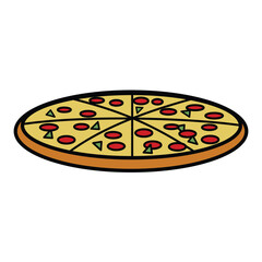 Obraz premium pizza fast food icon vector illustration design graphic flat