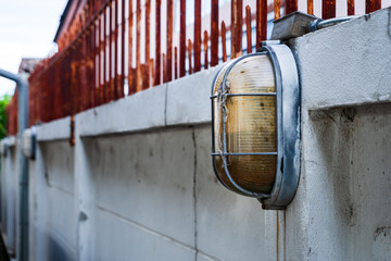 old light bulb on the wall