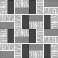 Abstract seamless pattern with lines and rectangles, wallpaper.