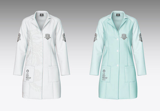 Women's Lab Coat Mockup
