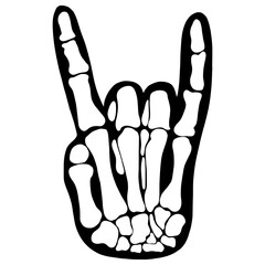 Skeleton Hand With I Love You Gesture Sign