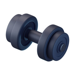 Fitness and Gym 3D Icons Barbell 