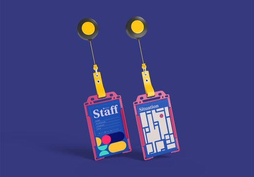 Set ID Card Holder Mockup