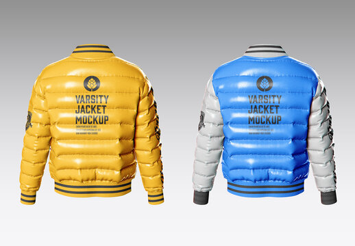 Men's Bomber Jacket Padded Mockup