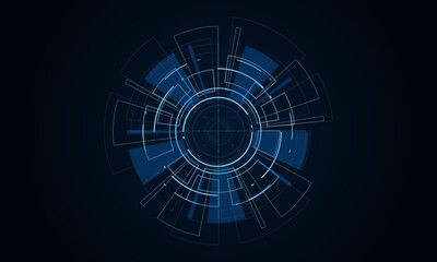 Sci fi futuristic user interface, HUD, Technology abstract background , Vector illustration.	
