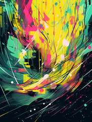 abstract background with lines, abstract art, ai generated