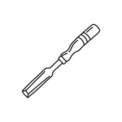 doodle chisel and hand drawn vector isolated
