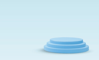 Blank podium for product . Mock up winner podium , 3d render illustration, pedestal isolated on background