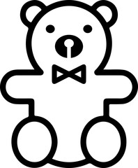 Cute Bear outline icon