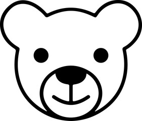 Cute Bear outline icon