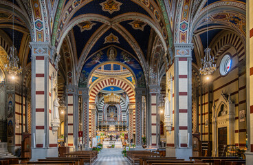 Fototapeta na wymiar Santa Margherita basilica on top of Cortona, Tuscany Italy