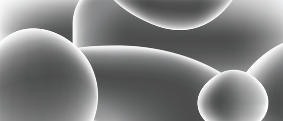 Black and white abstract background with bubbles