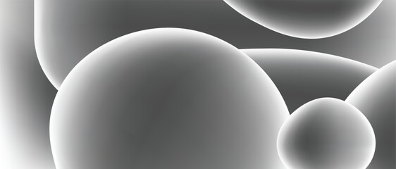 Black and white abstract background with bubbles
