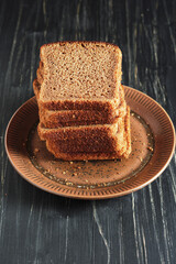 Bread on a plate