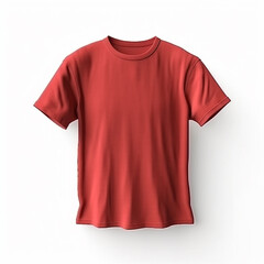 3D rendered Red Tshirt with copy space mockup - ai generative