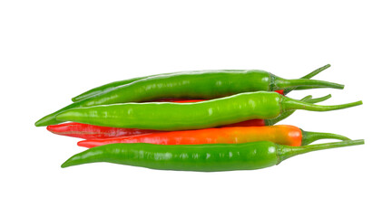 Hot chili peppers isolated on   transparent png