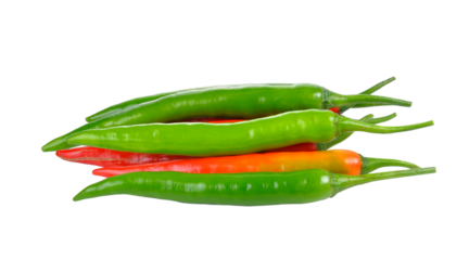 Hot chili peppers isolated on   transparent png