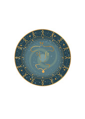 Obraz na płótnie Canvas The illustration - zodiac sign in the gold color.