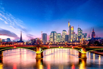 Skyline, Frankfurt am Main, Hessen, Deutschland 
