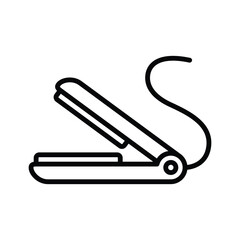 hair iron icon vector design template in white background