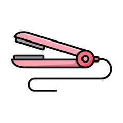 hair iron icon vector design template in white background
