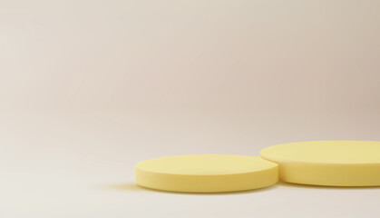 Blank podium for product . Mock up winner podium , 3d render illustration, pedestal isolated on background