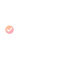 pink check circle in banner bar
