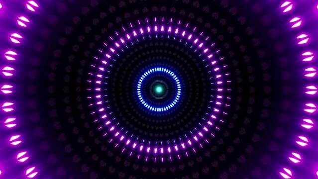 Flashing three neon color small multiple hearts shaped circle led light lamps