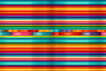 Blanket stripes seamless vector pattern. Background for decor or ethnic mexican fabric pattern. Ai generative