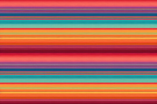 Blanket stripes seamless vector pattern. Background for decor or ethnic mexican fabric pattern. Ai generative