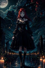 Gothic anime girl 