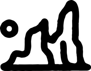 Desert Valleys Hills Mountainhills Cactus Logo Set