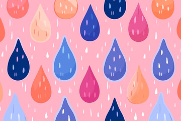 Bunte Regentropfen. Generiert mit KI