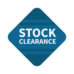 Stock Clearance In Blue Color Square Shape
