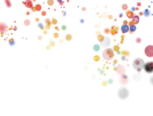 colorful party abstract background, illustration transparent background. colorful bubbles, drops of bright multicolored blends. like having a celebration.