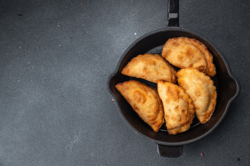 empanadas meat pie stuffed meal food snack on the table copy space food background rustic top view