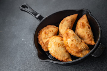 empanadas meat pie stuffed meal food snack on the table copy space food background rustic top view