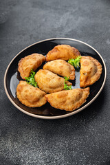 empanadas meat pie stuffed meal food snack on the table copy space food background rustic top view