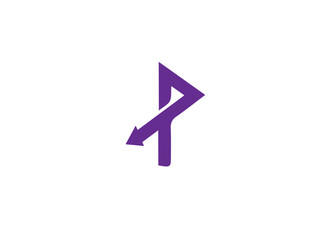 Modern creative Letter p logo icon design template elements vector design .