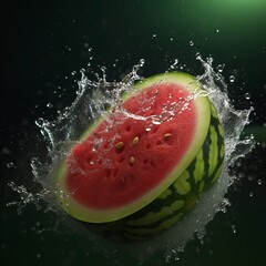 Slice of Watermelon in Water