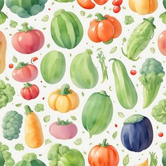 Seamless Vegetable Background
