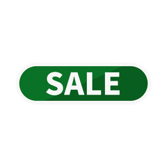 Fototapeta premium Sale Button In Green Color Rectangle Rounded Shape For Promotion Sale 
